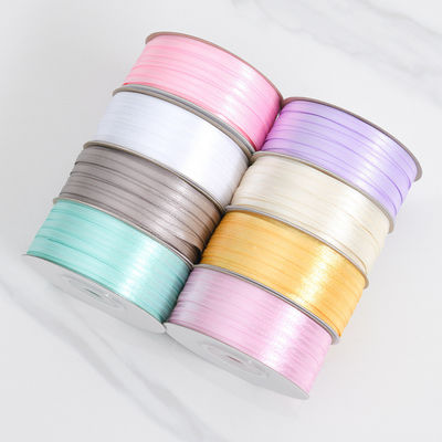 3mm στενή ποικιλία χρωμάτων Custom High Durability Polyester Satin Ribbon για συσκευασία δώρων