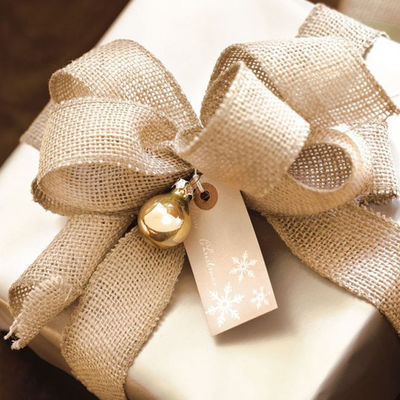10 Yards Jute Burlap Ribbon Plain Woven Cut Edges Burlap Χριστουγεννιάτικη κορδέλα