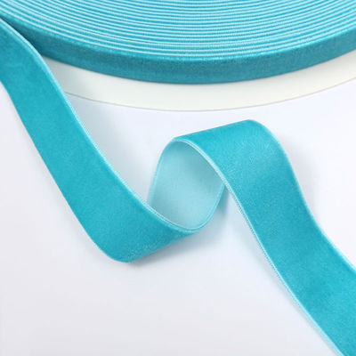 1 ίντσες κόκκινη βελούδινη κορδέλα καλωδιωμένη πολυτελή φωτεινή μπλε βελούδινη κορδέλα