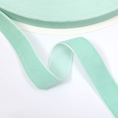 1 ίντσες κόκκινη βελούδινη κορδέλα καλωδιωμένη πολυτελή φωτεινή μπλε βελούδινη κορδέλα