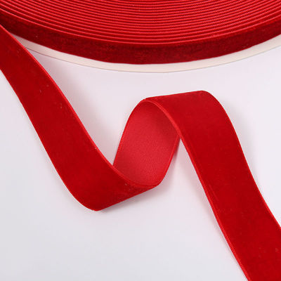 1 ίντσες κόκκινη βελούδινη κορδέλα καλωδιωμένη πολυτελή φωτεινή μπλε βελούδινη κορδέλα