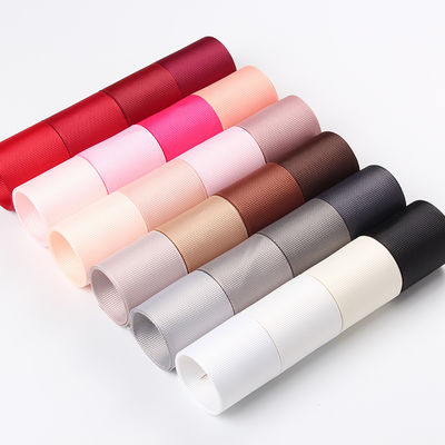 3mm-100mm Solid Assorted Color Polyester Grosgrain Ribbon για συσκευασία δώρων και χειροτεχνία DIY