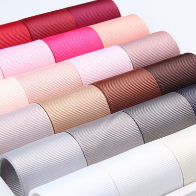 3mm-100mm Solid Assorted Color Polyester Grosgrain Ribbon για συσκευασία δώρων και χειροτεχνία DIY