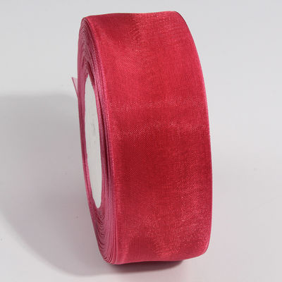 2.5cm Polyester Organza Ribbon για DIY τόξα ή διακόσμηση γάμου ή περιτύλιξη τούρτας