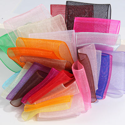 2.5cm Polyester Organza Ribbon για DIY τόξα ή διακόσμηση γάμου ή περιτύλιξη τούρτας