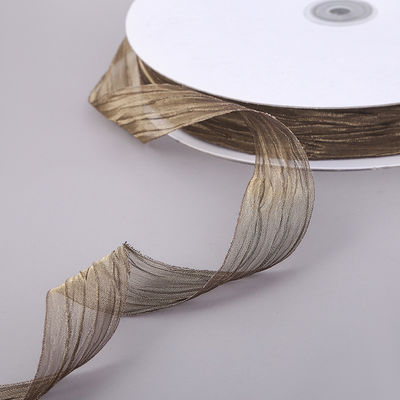 Συσκευή δώρων 25mm Organza Ribbon Κορέα 2,5cm Sheer Wired Ribbon