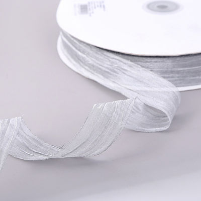 Συσκευή δώρων 25mm Organza Ribbon Κορέα 2,5cm Sheer Wired Ribbon
