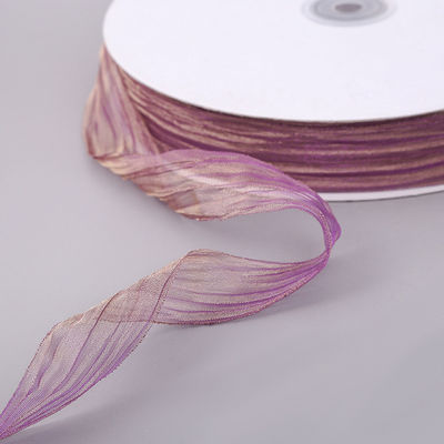 Συσκευή δώρων 25mm Organza Ribbon Κορέα 2,5cm Sheer Wired Ribbon