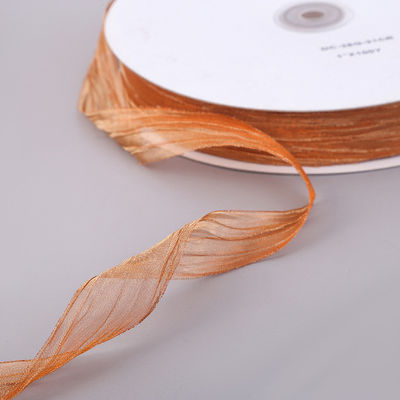 Συσκευή δώρων 25mm Organza Ribbon Κορέα 2,5cm Sheer Wired Ribbon
