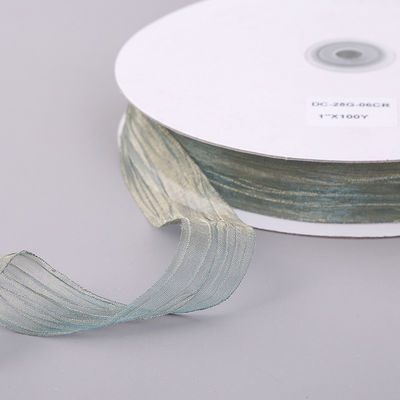 Συσκευή δώρων 25mm Organza Ribbon Κορέα 2,5cm Sheer Wired Ribbon