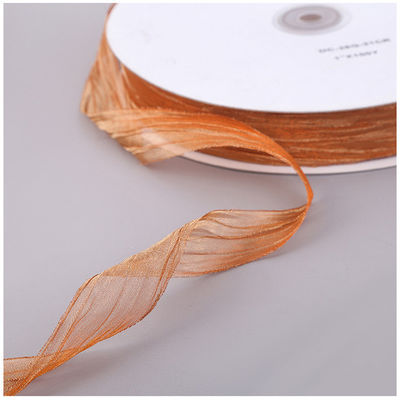 Συσκευή δώρων 25mm Organza Ribbon Κορέα 2,5cm Sheer Wired Ribbon