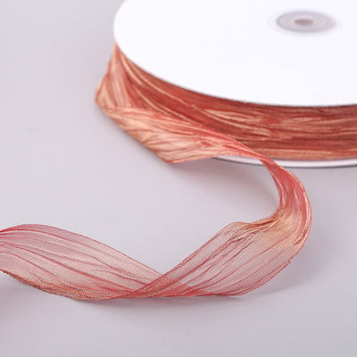Συσκευή δώρων 25mm Organza Ribbon Κορέα 2,5cm Sheer Wired Ribbon
