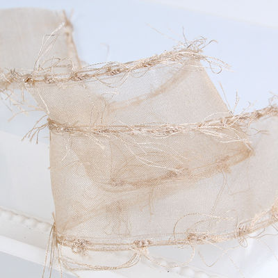 25mm-50mm Tassel Edge Polyester Organza Ribbon για την συσκευασία δώρων και διακόσμηση ενδυμάτων