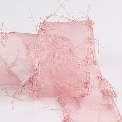 25mm-50mm Tassel Edge Polyester Organza Ribbon για την συσκευασία δώρων και διακόσμηση ενδυμάτων