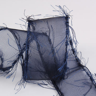25mm-50mm Tassel Edge Polyester Organza Ribbon για την συσκευασία δώρων και διακόσμηση ενδυμάτων