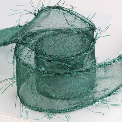 25mm-50mm Tassel Edge Polyester Organza Ribbon για την συσκευασία δώρων και διακόσμηση ενδυμάτων