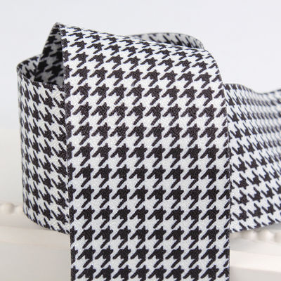40 mm Double Face Polyester Hound Stooth Ribbon για την κατασκευή και διακόσμηση ρούχων