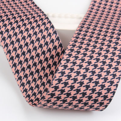 40 mm Double Face Polyester Hound Stooth Ribbon για την κατασκευή και διακόσμηση ρούχων