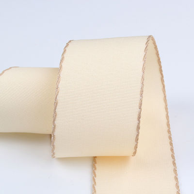 10mm-38mm ραμμένη ταινία από πολυεστέρα Grosgrain ISO9001 Solid Pattern