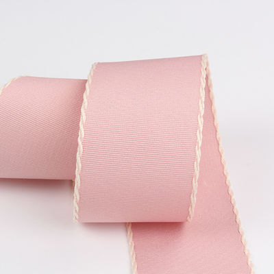 10mm-38mm ραμμένη ταινία από πολυεστέρα Grosgrain ISO9001 Solid Pattern