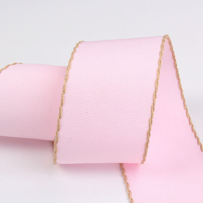 10mm-38mm ραμμένη ταινία από πολυεστέρα Grosgrain ISO9001 Solid Pattern