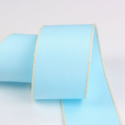 10mm-38mm ραμμένη ταινία από πολυεστέρα Grosgrain ISO9001 Solid Pattern
