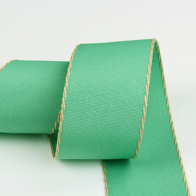 10mm-38mm ραμμένη ταινία από πολυεστέρα Grosgrain ISO9001 Solid Pattern
