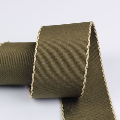 10mm-38mm ραμμένη ταινία από πολυεστέρα Grosgrain ISO9001 Solid Pattern
