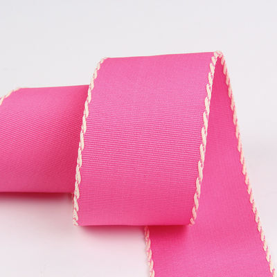 10mm-38mm ραμμένη ταινία από πολυεστέρα Grosgrain ISO9001 Solid Pattern