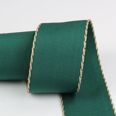 10mm-38mm ραμμένη ταινία από πολυεστέρα Grosgrain ISO9001 Solid Pattern