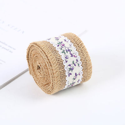 6.5cm Jute Burlap Ribbon Plain Satin Woven Edges 10 Yards Eco Friendly (Ευρωπαϊκό)