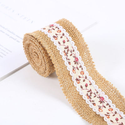 6.5cm Jute Burlap Ribbon Plain Satin Woven Edges 10 Yards Eco Friendly (Ευρωπαϊκό)