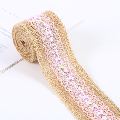 6.5cm Jute Burlap Ribbon Plain Satin Woven Edges 10 Yards Eco Friendly (Ευρωπαϊκό)