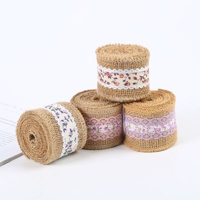 6.5cm Jute Burlap Ribbon Plain Satin Woven Edges 10 Yards Eco Friendly (Ευρωπαϊκό)