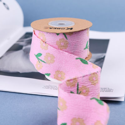 OEM Blossom Flower Art Τυπωμένη κορδέλα 40mm Custom Ribbon με λογότυπο
