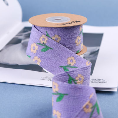 OEM Blossom Flower Art Τυπωμένη κορδέλα 40mm Custom Ribbon με λογότυπο