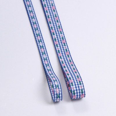 7mm-38mm μπλε κεντημένη κορδέλα ISO9001 κεντημένη λουλούδια κορδέλα