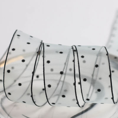 10mm-60mm Dot Velvet Wired Ribbon Έκτυψη διπλής όψης βελούδινης κορδέλας