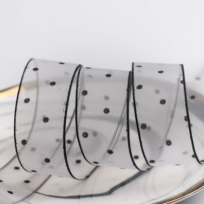 10mm-60mm Dot Velvet Wired Ribbon Έκτυψη διπλής όψης βελούδινης κορδέλας