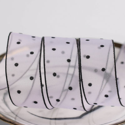 10mm-60mm Dot Velvet Wired Ribbon Έκτυψη διπλής όψης βελούδινης κορδέλας