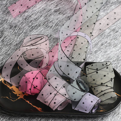 10mm-60mm Dot Velvet Wired Ribbon Έκτυψη διπλής όψης βελούδινης κορδέλας