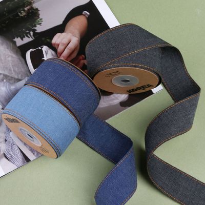 OEM ODM Blue Denim Jeans Ribbon 12mm-38mm Ribbon για τζιν