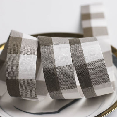 Μαύρο και λευκό κατεστραμμένο καλώδιο 7mm-40mm Polyester Ribbon Roll