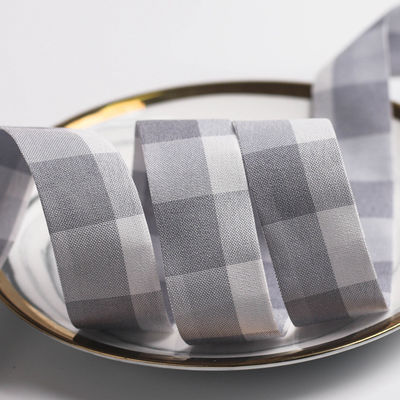 Μαύρο και λευκό κατεστραμμένο καλώδιο 7mm-40mm Polyester Ribbon Roll