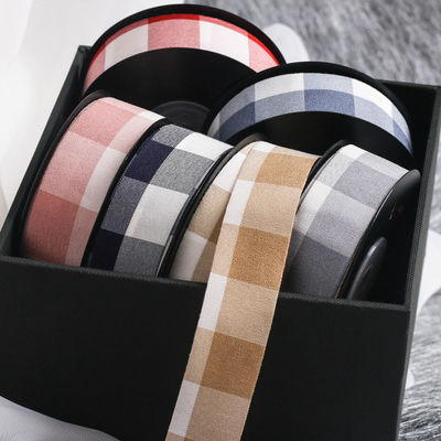 Μαύρο και λευκό κατεστραμμένο καλώδιο 7mm-40mm Polyester Ribbon Roll
