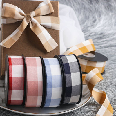 Μαύρο και λευκό κατεστραμμένο καλώδιο 7mm-40mm Polyester Ribbon Roll
