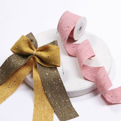 Διπλή όψη Αμβλύ Λινή Ρίμπον 6mm-40mm Custom Ρίμπον Ρολ OEM