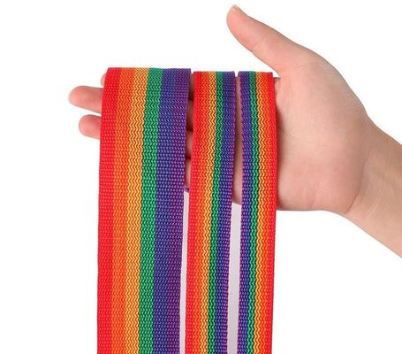 2cm 5cm Rainbow Webbing 0,5mm πάχος Υφασμένο Polypropylene Webbing