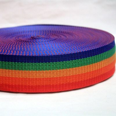 2cm 5cm Rainbow Webbing 0,5mm πάχος Υφασμένο Polypropylene Webbing