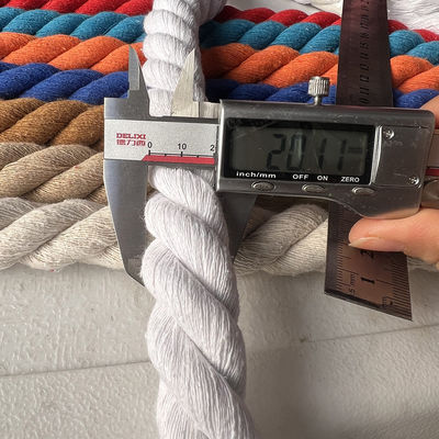 Ροζ 20 mm Τριχόπλεγμα Αξονικό Σχοινί ISO14001 3 Σχοινί Μακραμέ